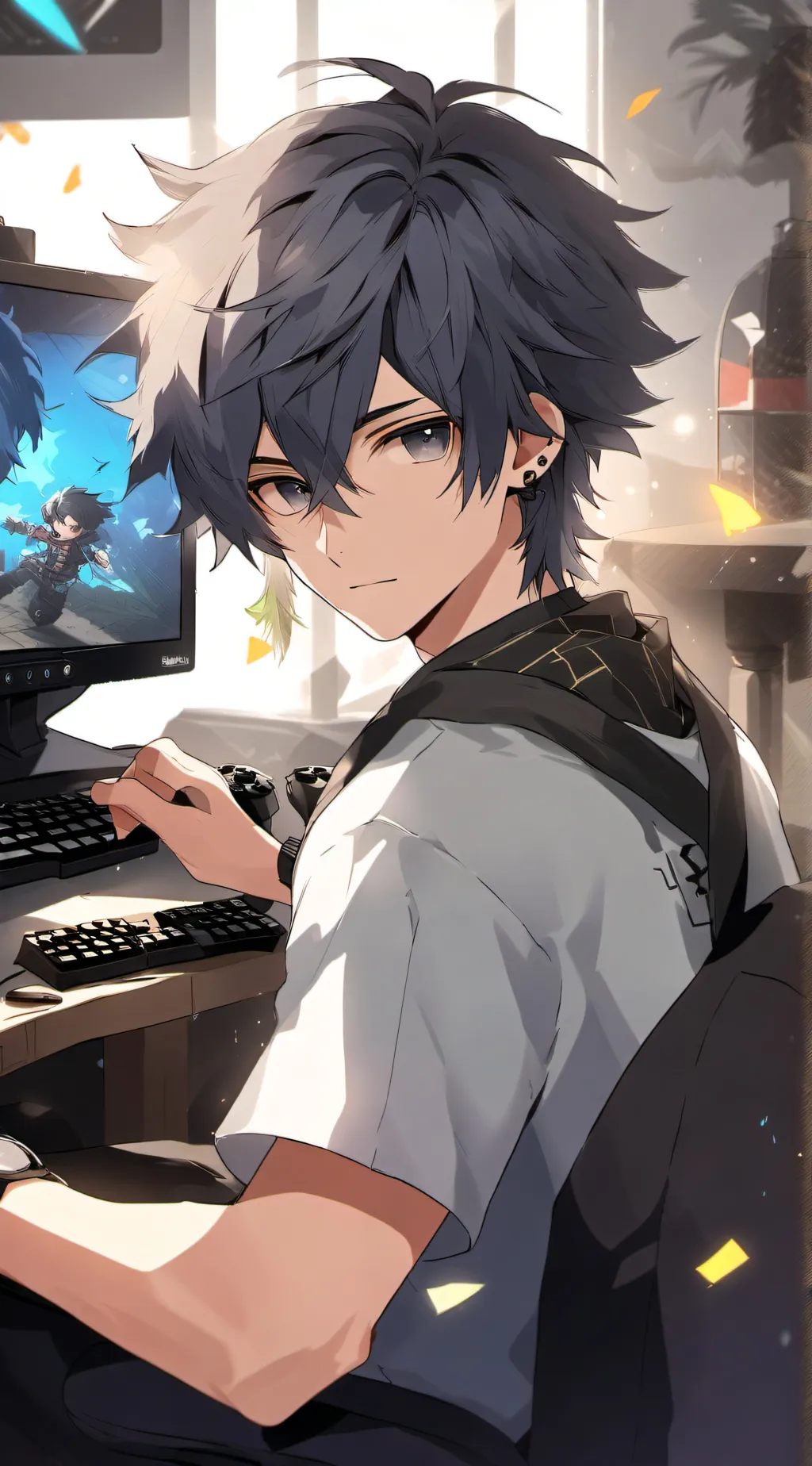 ai character: Max gamer  background