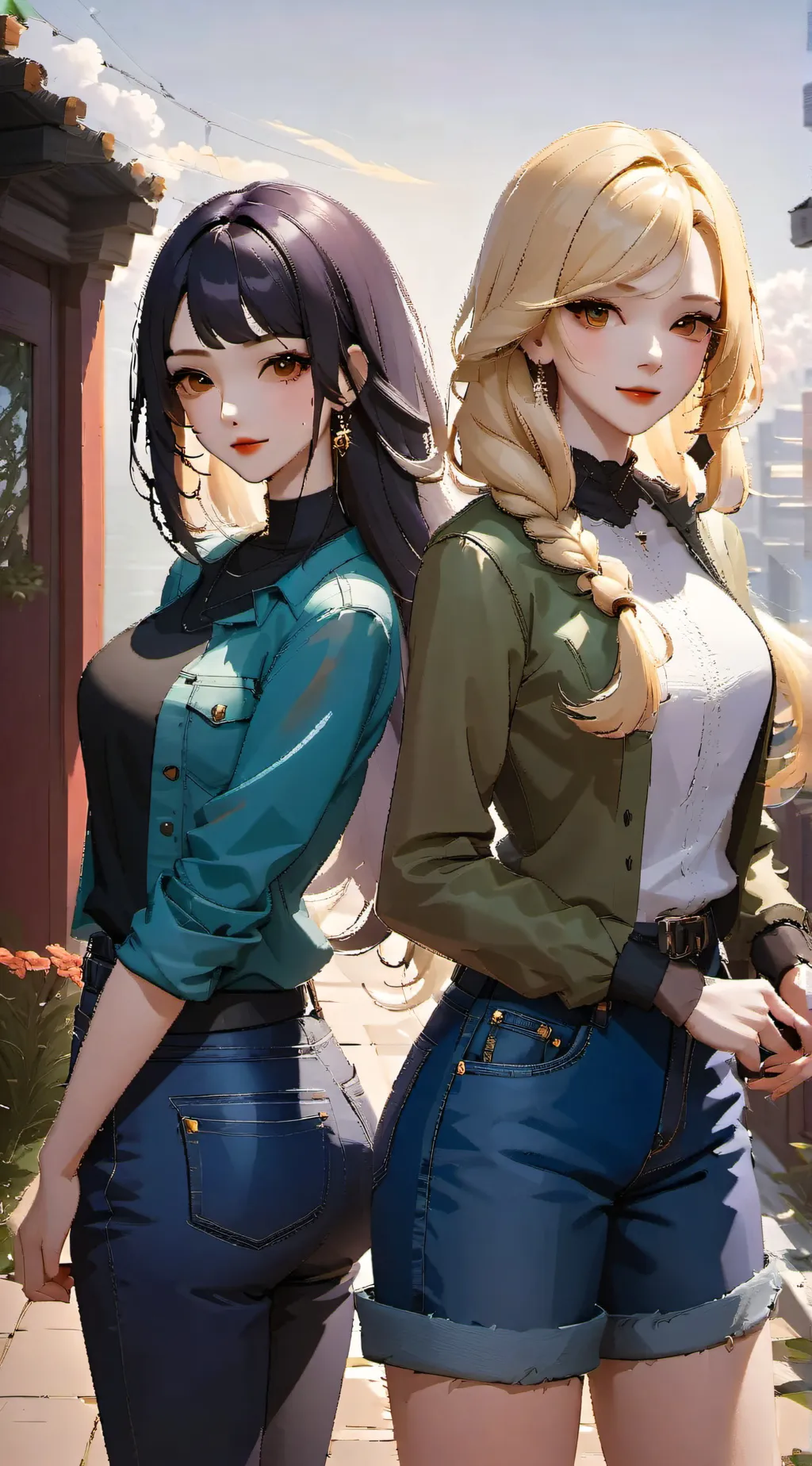 ai character: Raya and Reni background