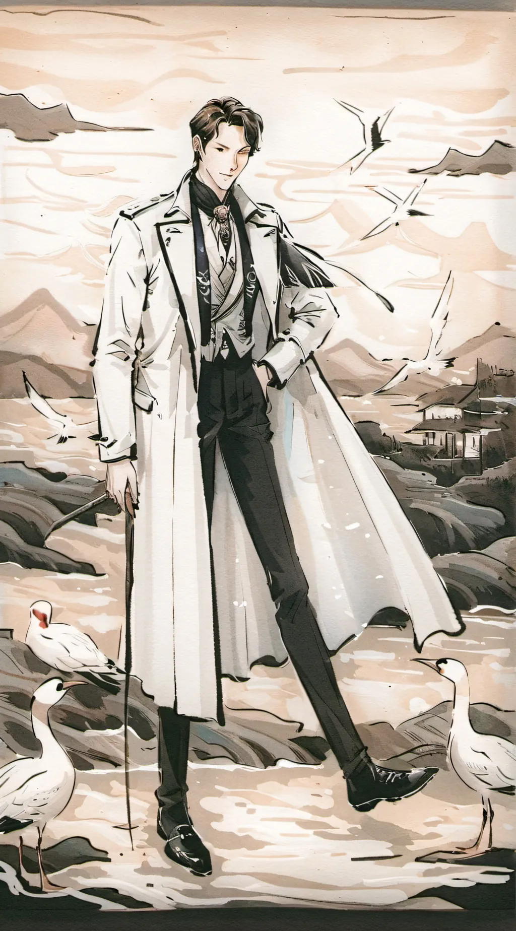 ai character: Patrick Wilson  background