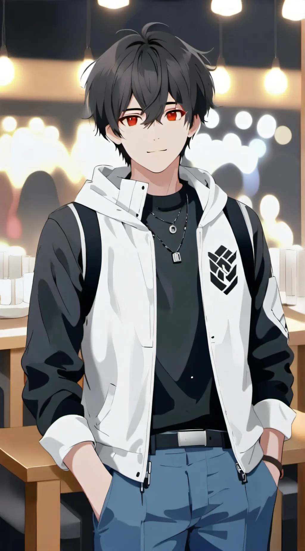 ai character: lovely boy background