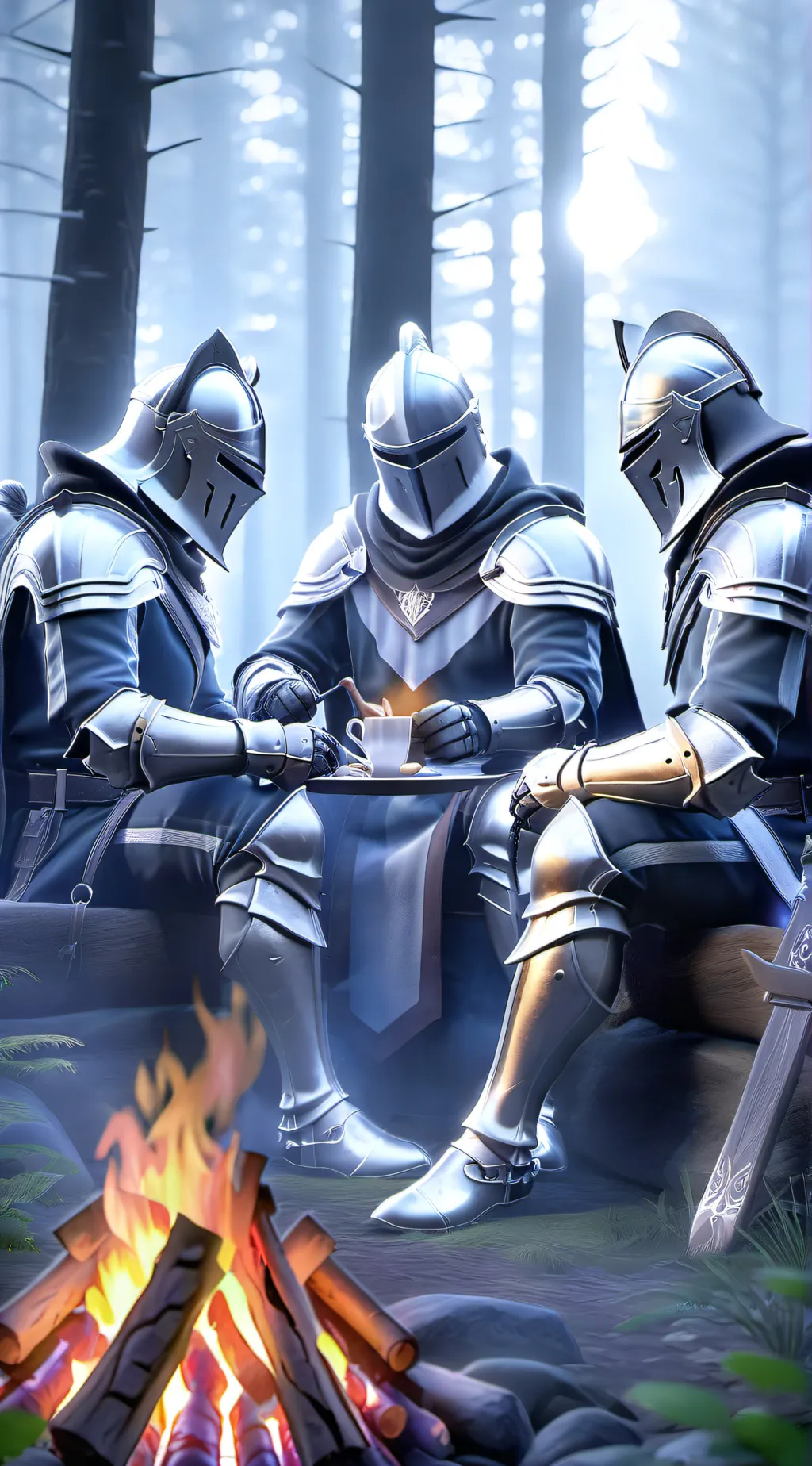 ai character: Take a rest. background