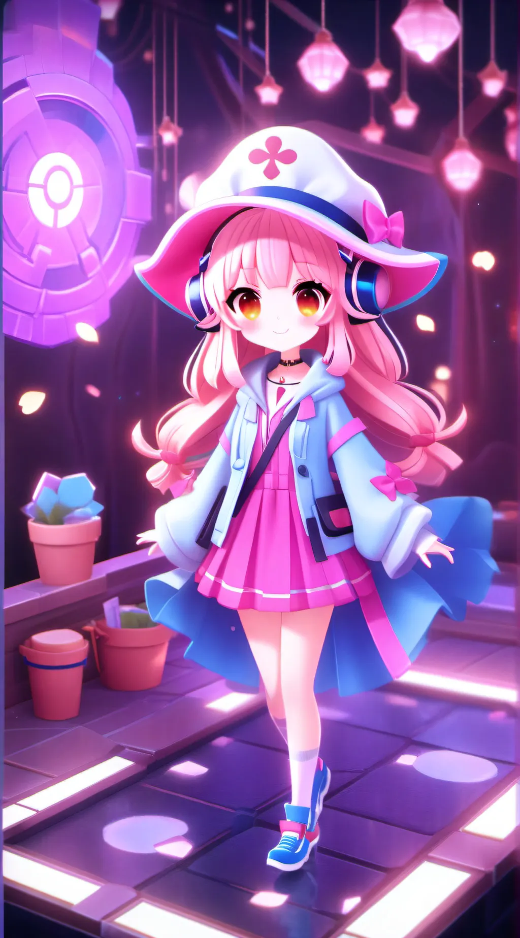 ai character: Love girl background