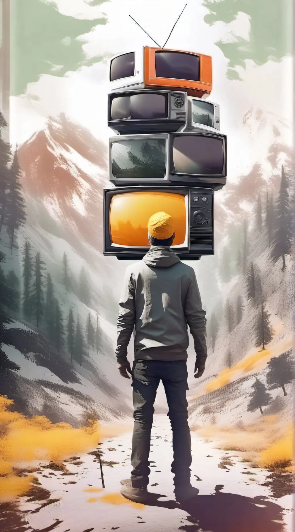 ai character: Astro titan tv man background