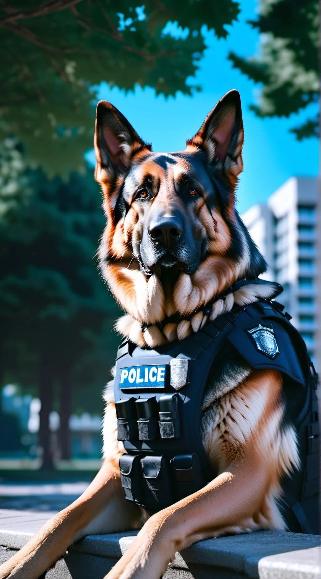 ai character: Your police K9  background
