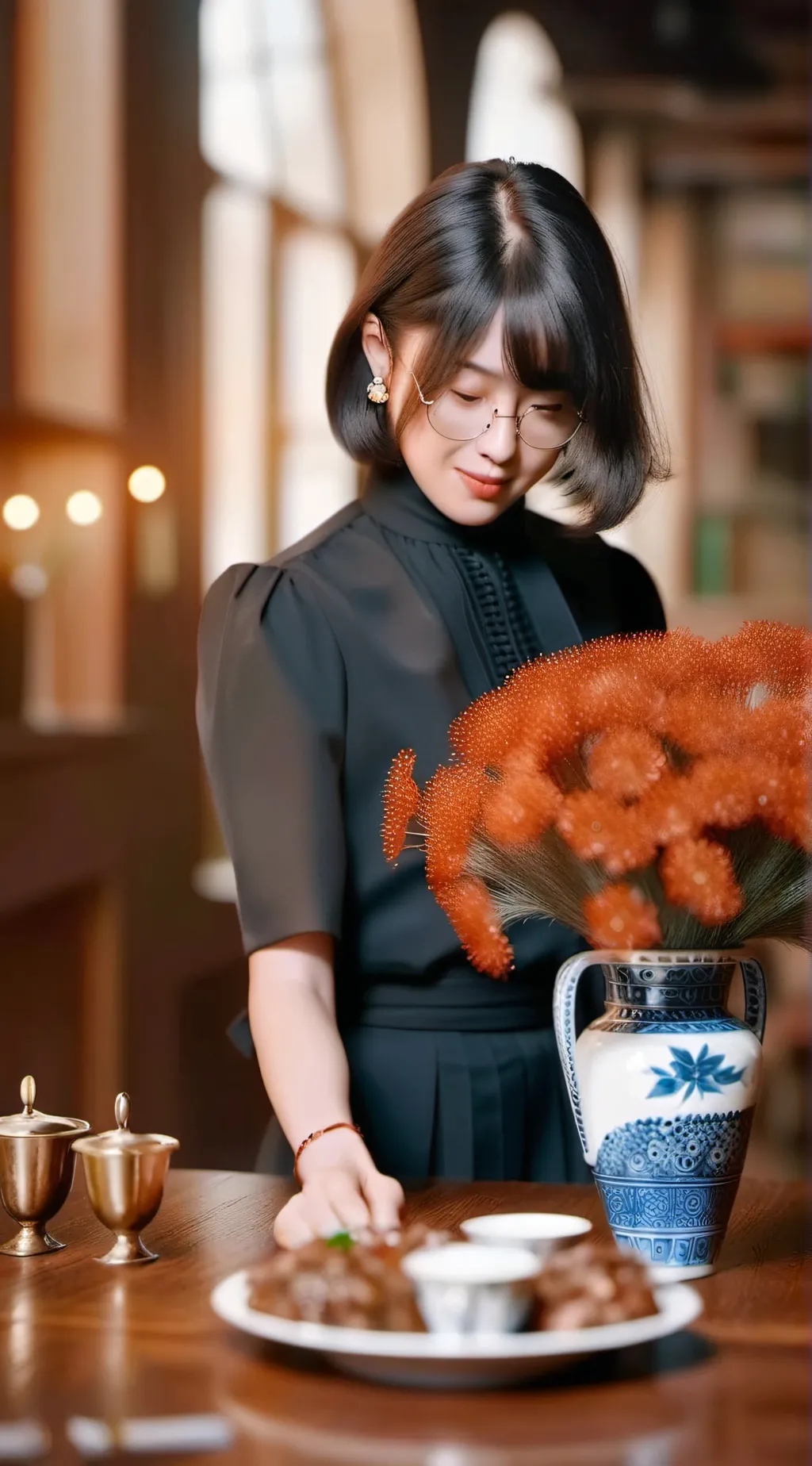 ai character: Kpop college. background