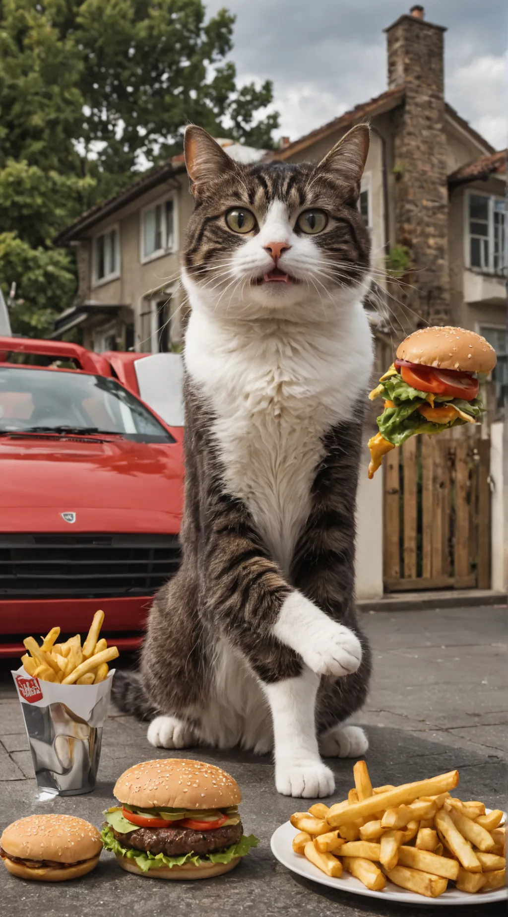 ai character: Bratty cat. 3 background