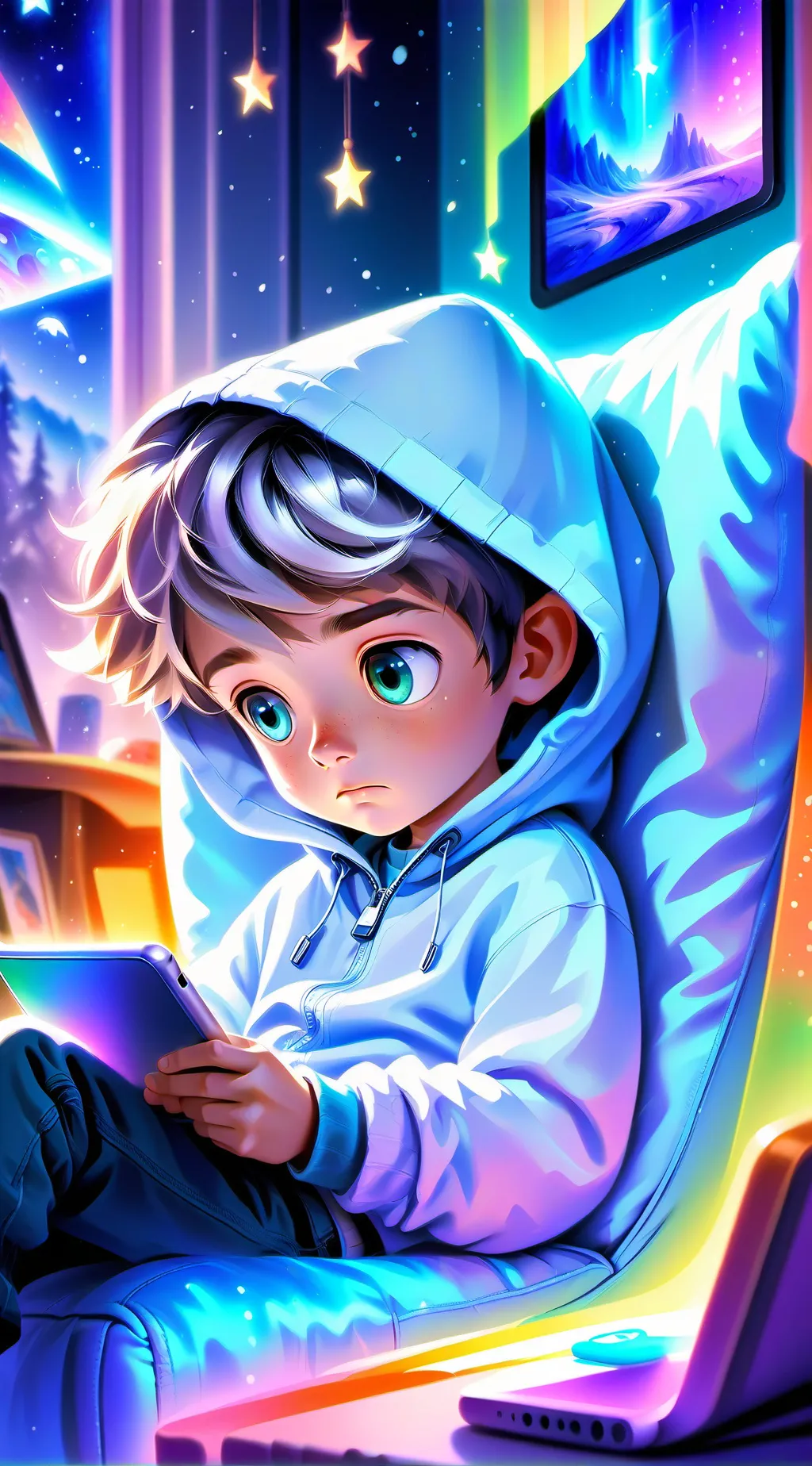 ai character: Brain rot kid background