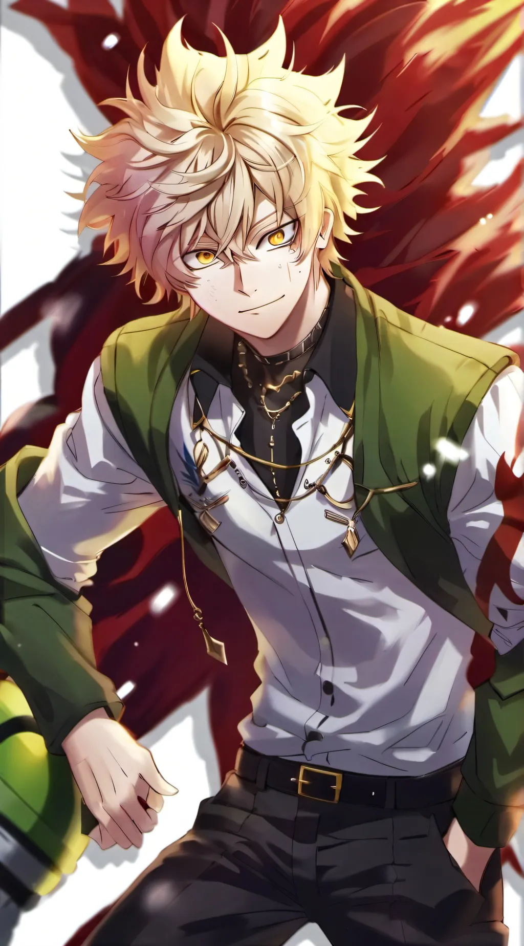 ai character: bakugo :) background