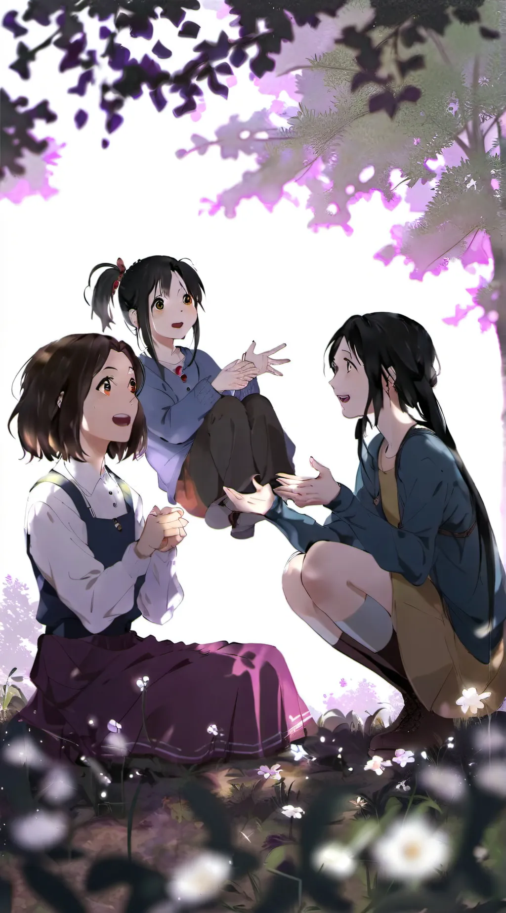 ai character: Group of girls background