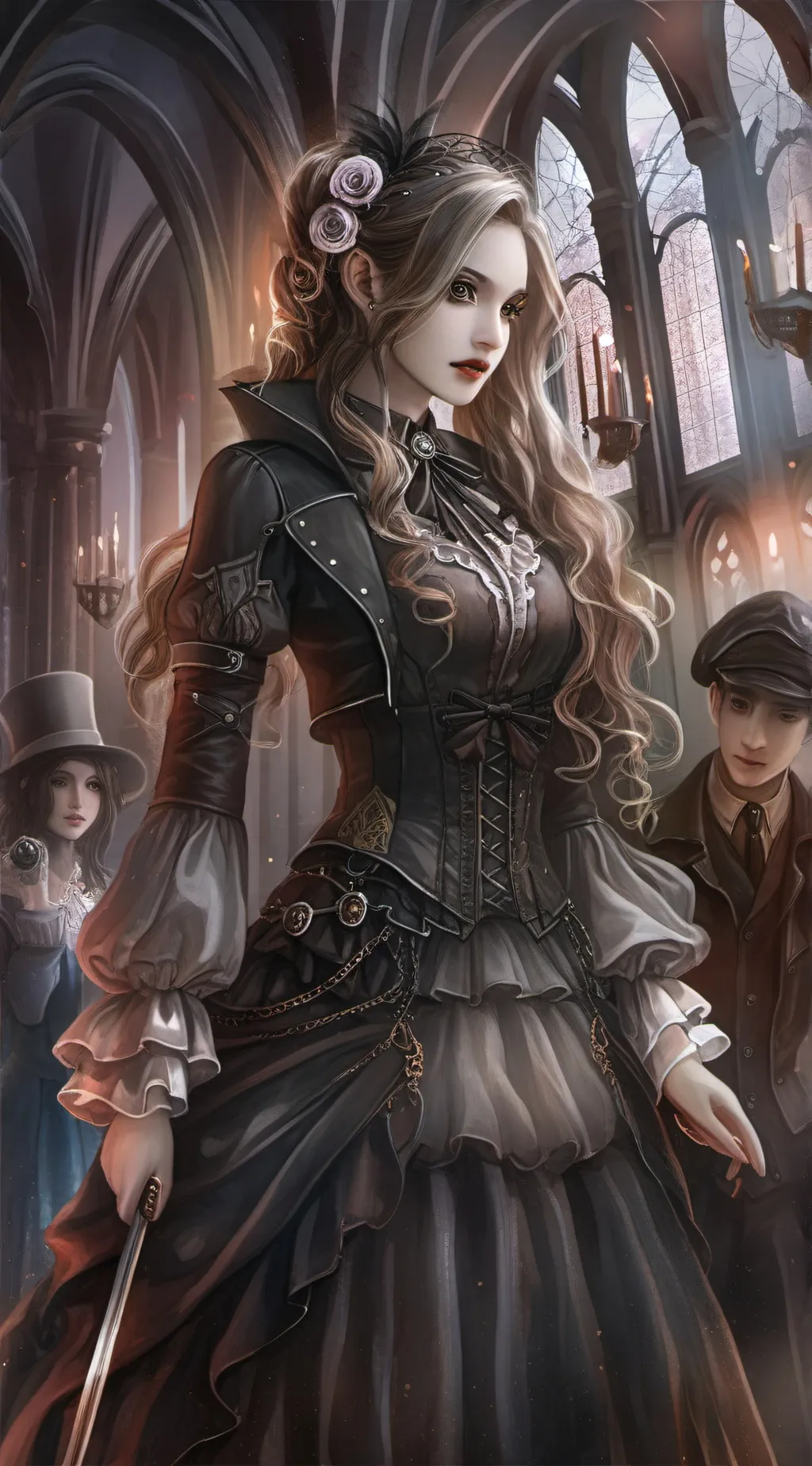 ai character: soldada  background