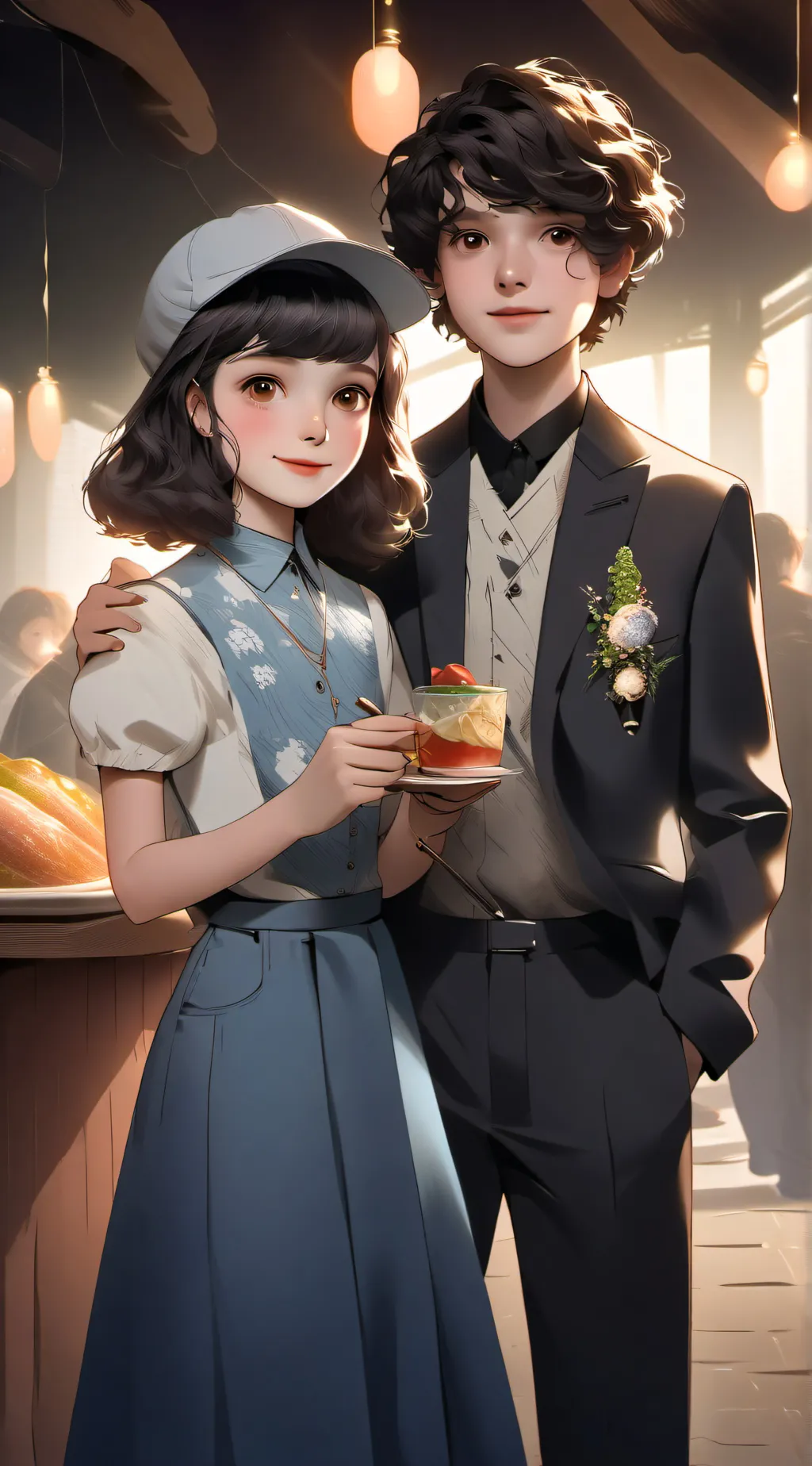 ai character: millie bobby brown background