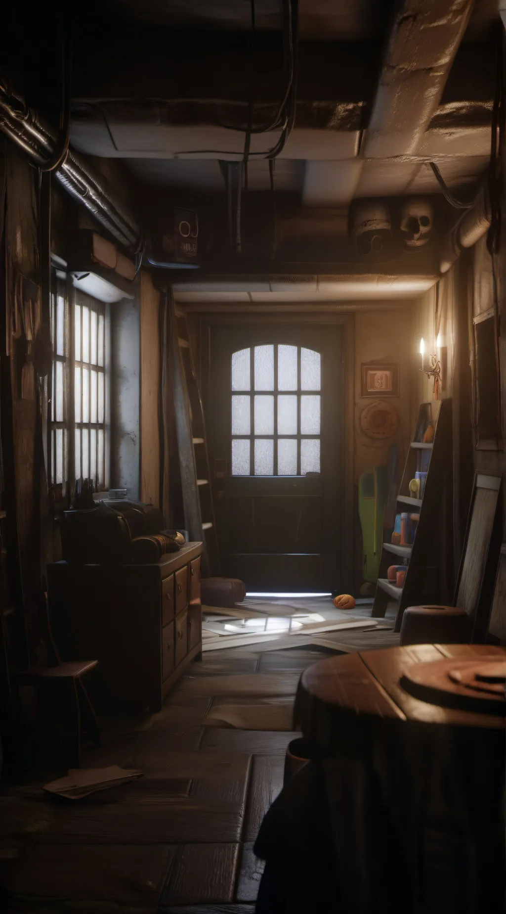 ai character: BASEMENT MONSTER! background