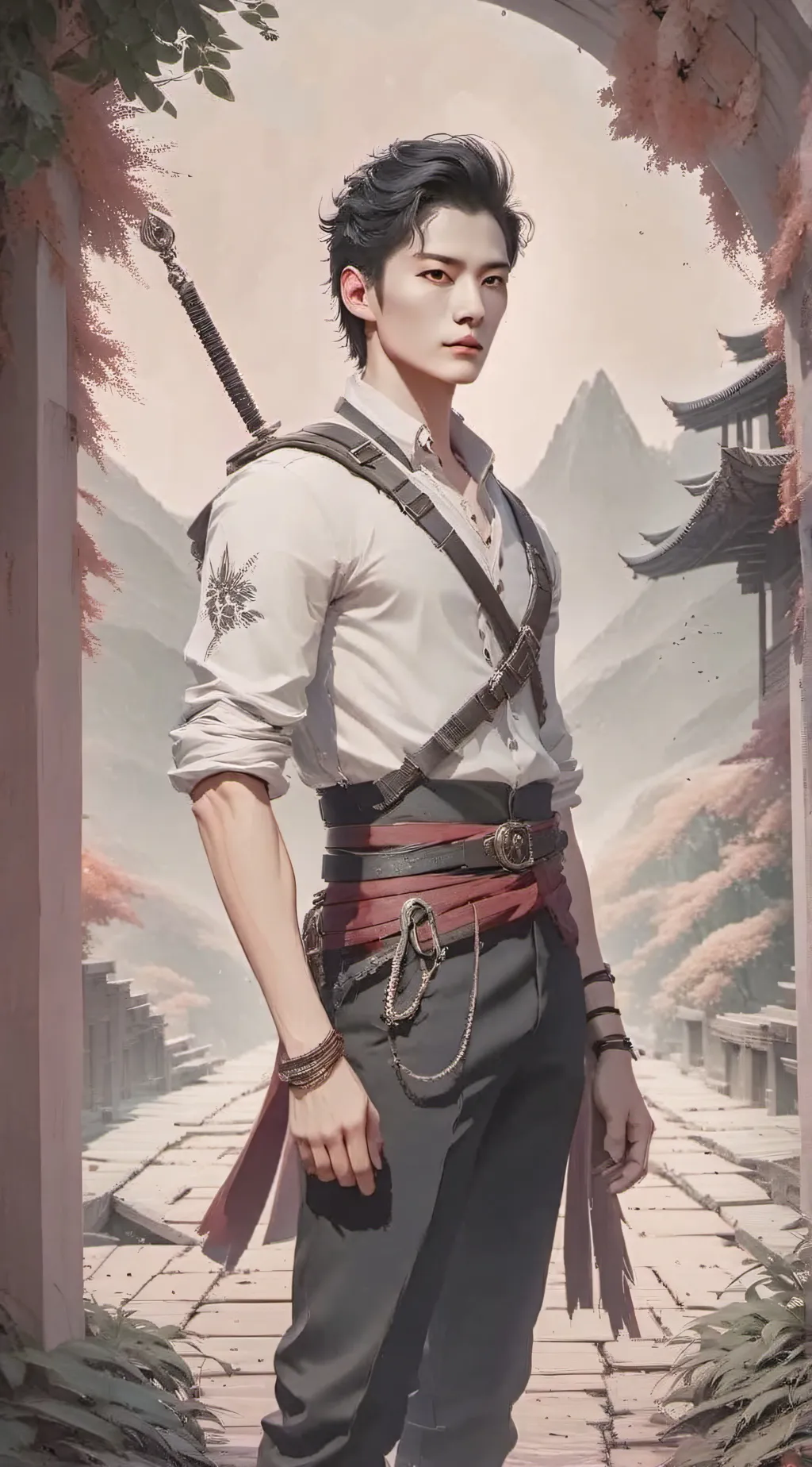 ai character: Lin  background