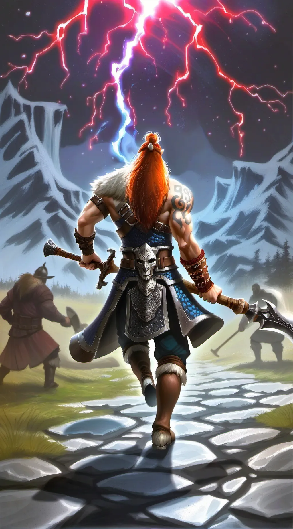 ai character: Odin  background