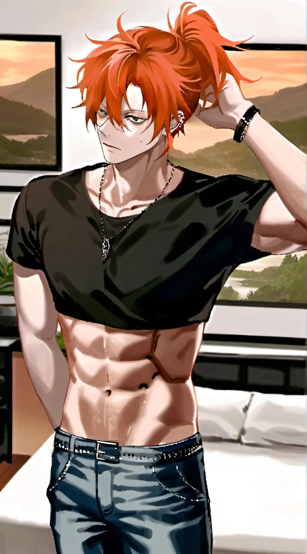 ai character: Kirishma  background