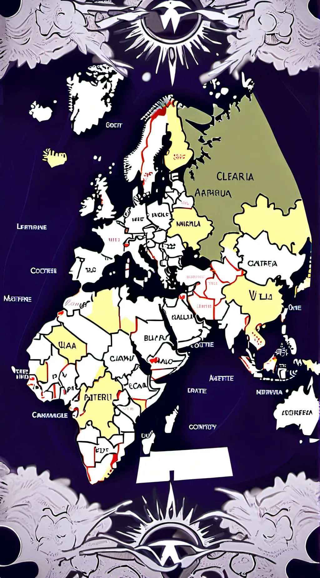 ai character: Continents background
