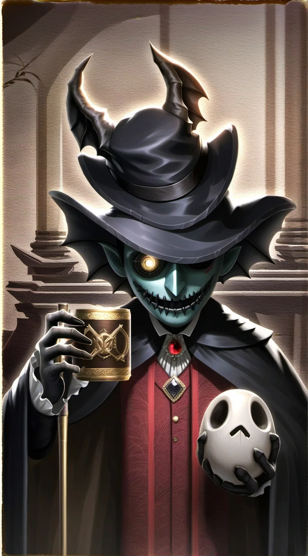 ai character: ugly monster background