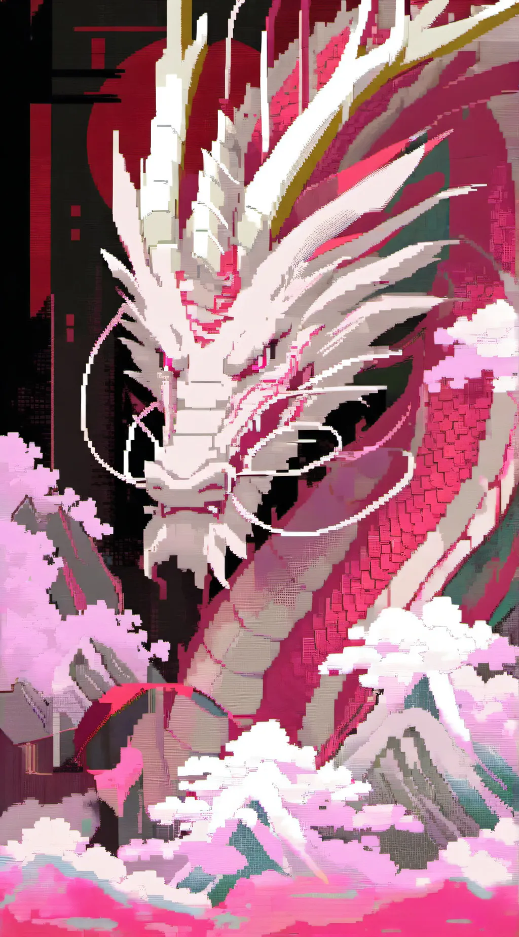 ai character: dragonia 'violey* background