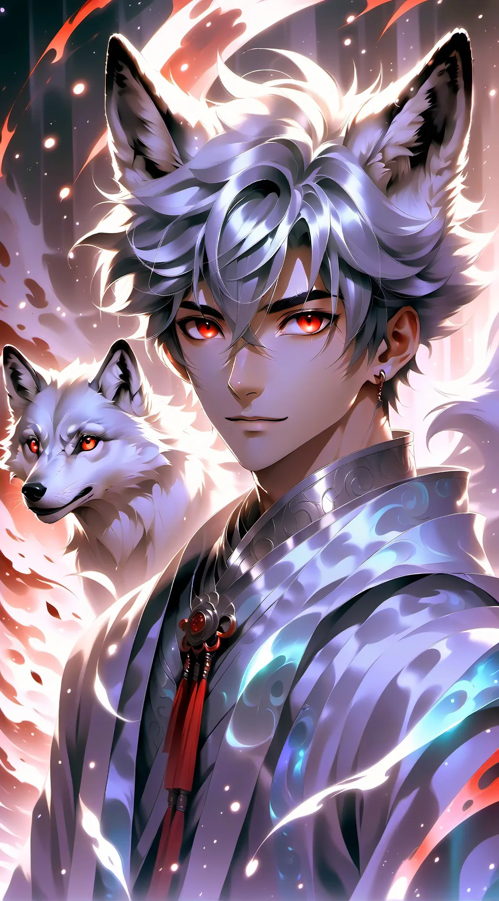 ai character: rain background