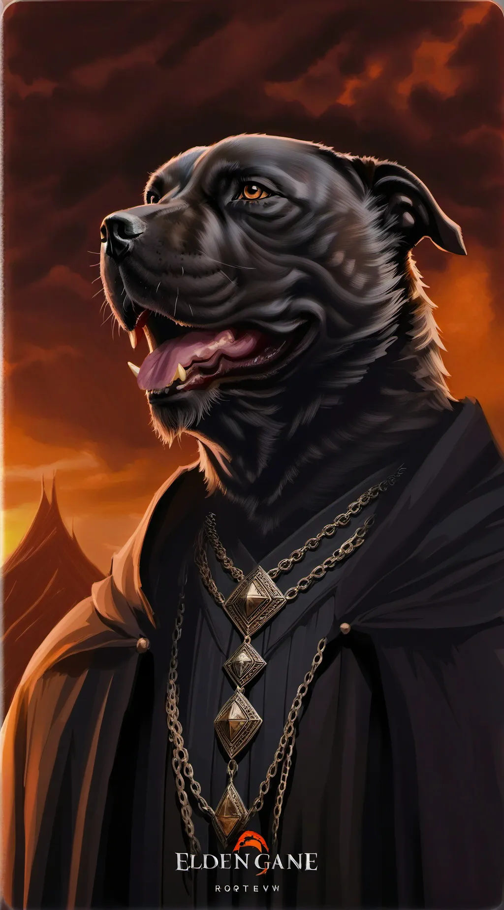 ai character: king dog 💙😍 background