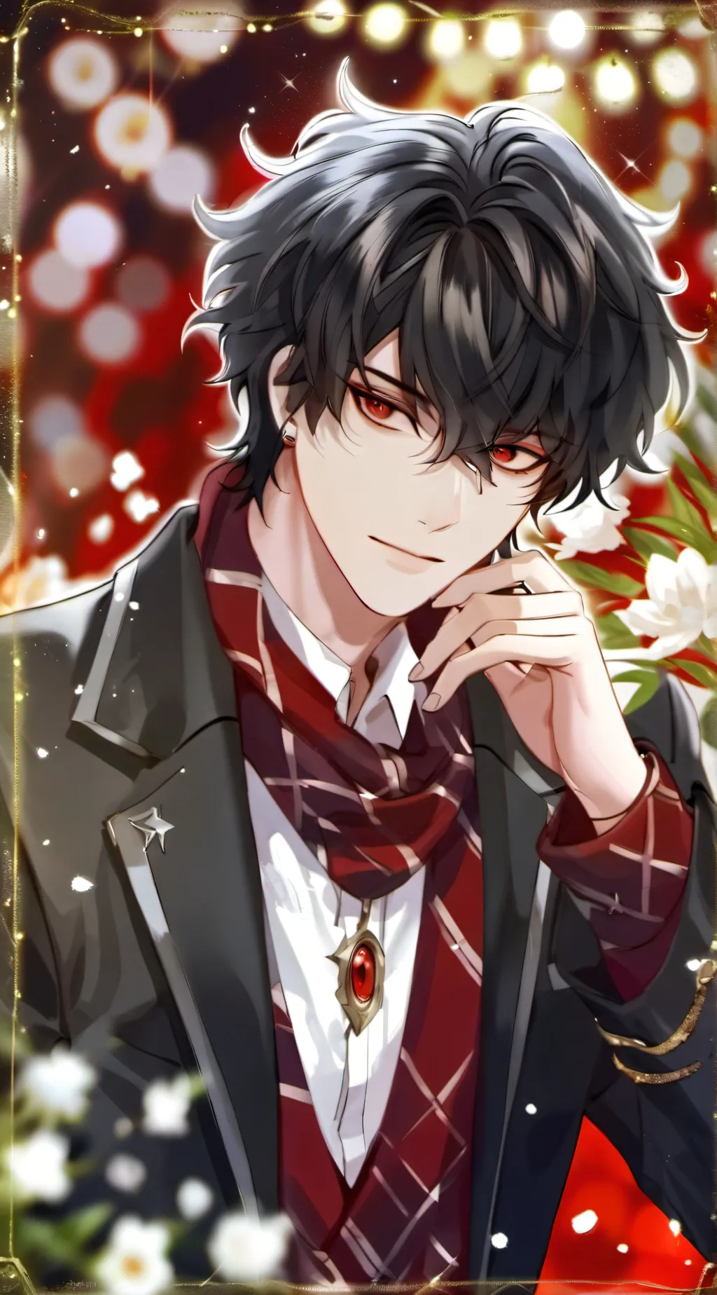 ai character: moon background