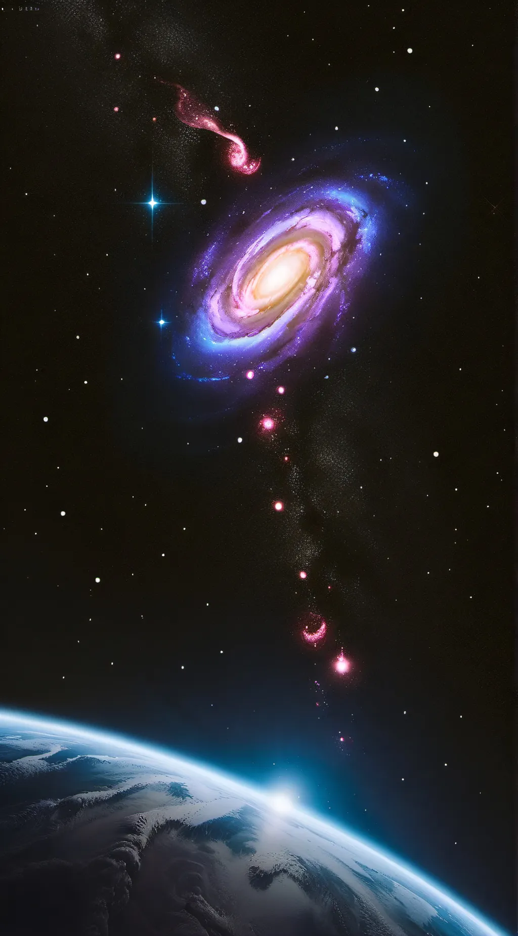 ai character: solar balls background