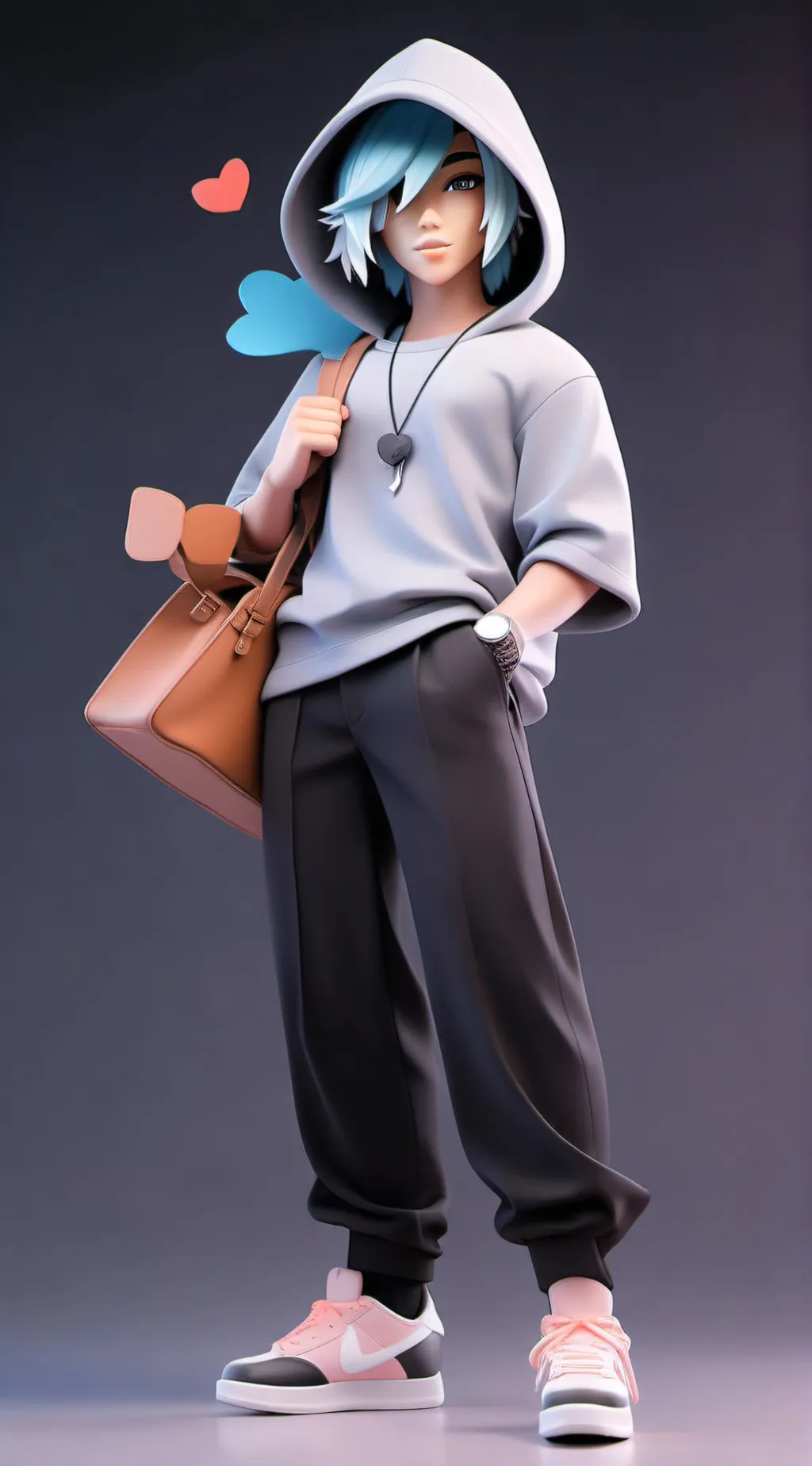 ai character: focus background