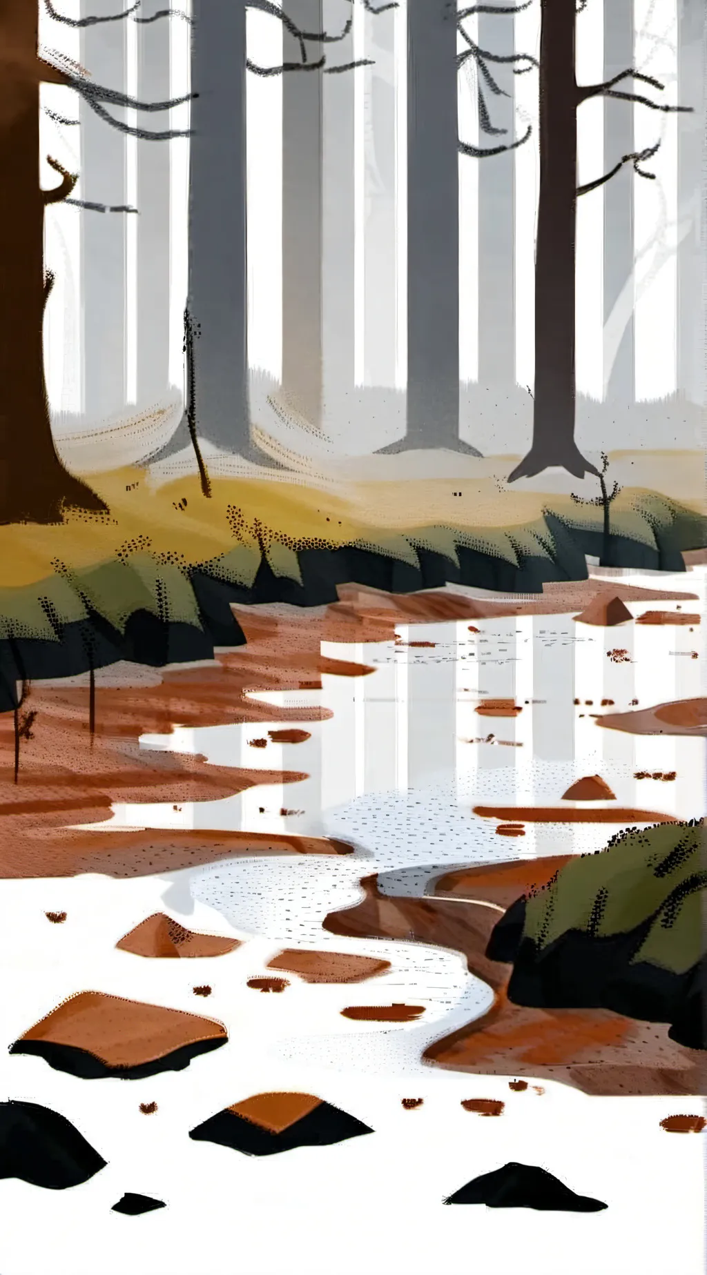 ai character: quicksand mud background