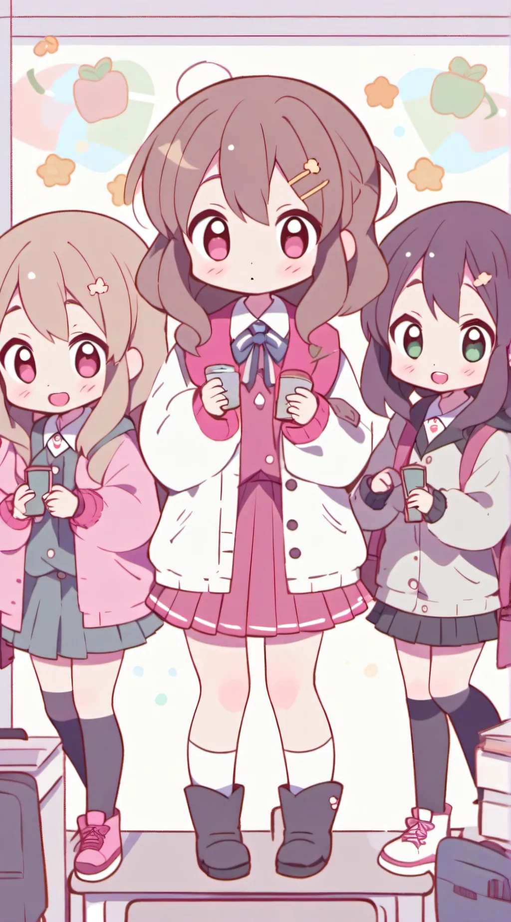 ai character: Group of girls background