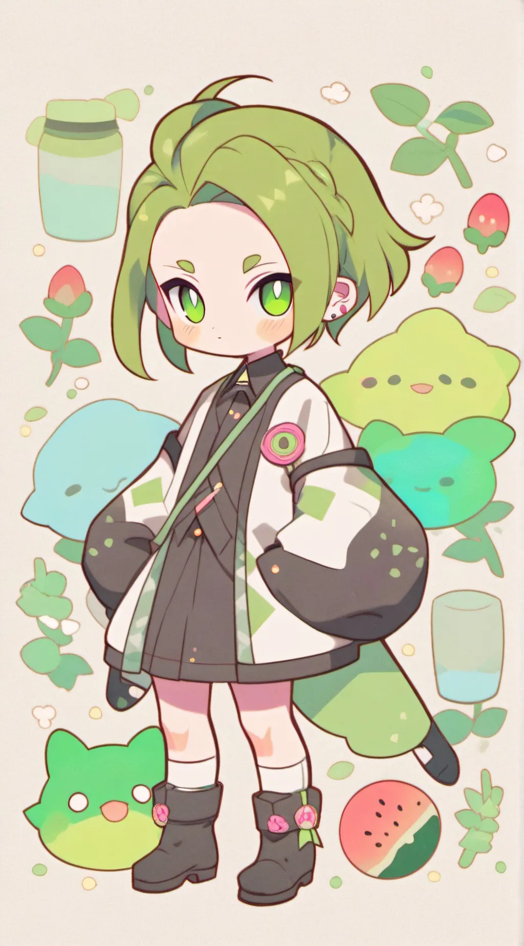 ai character: Teddy  background