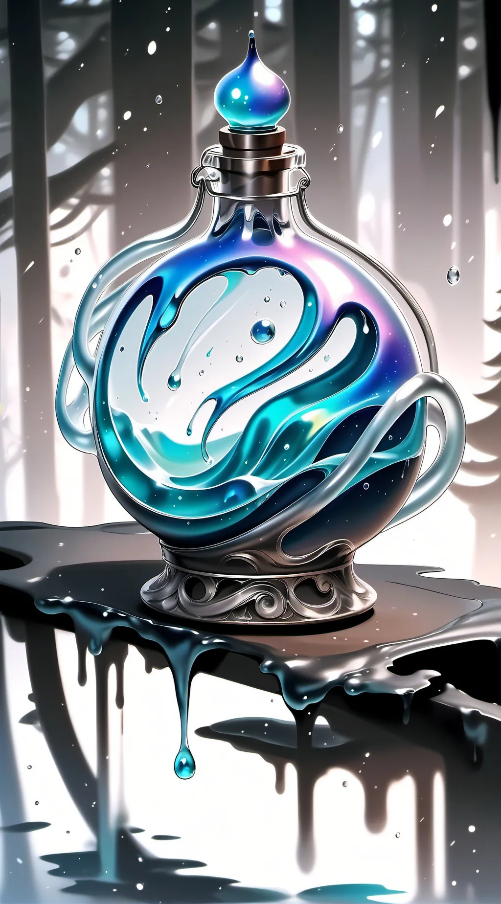 ai character: Blue Slime background