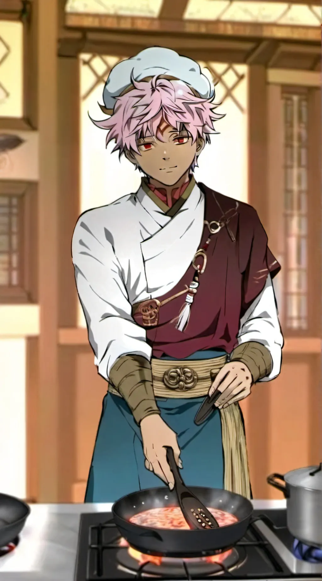 ai character: Sukuna’s kitchen  background