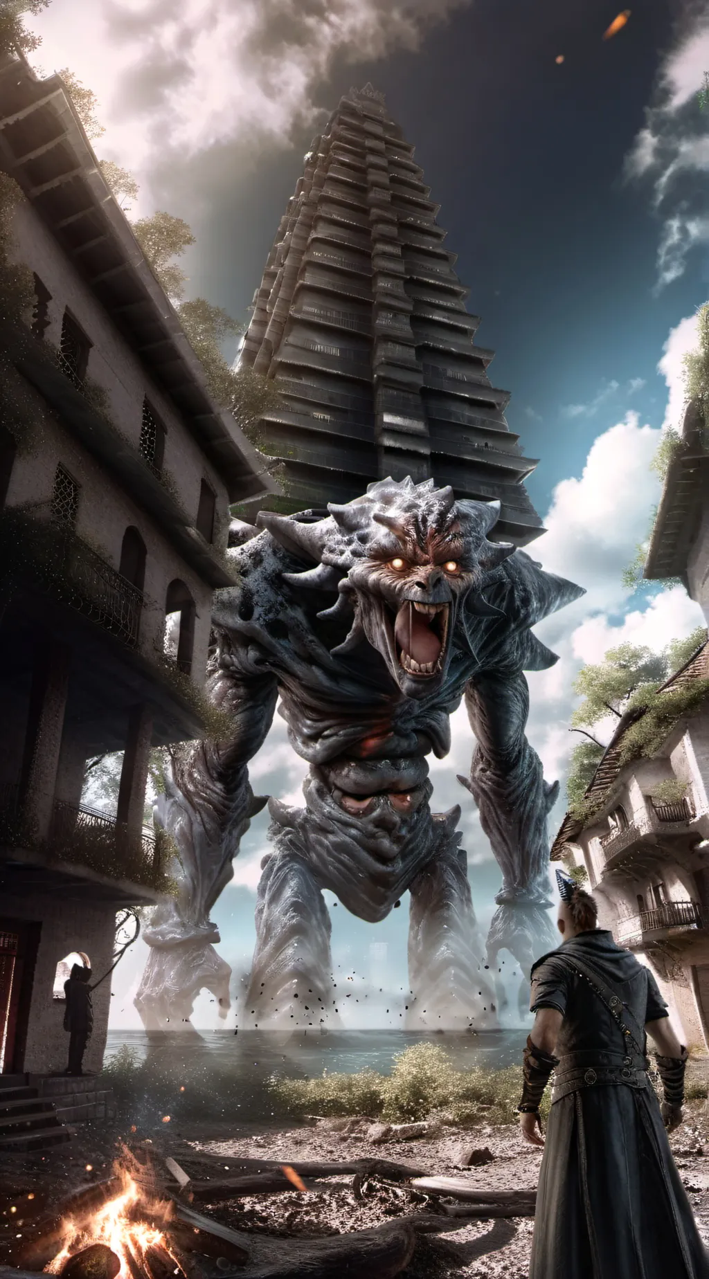 ai character: Monster  background