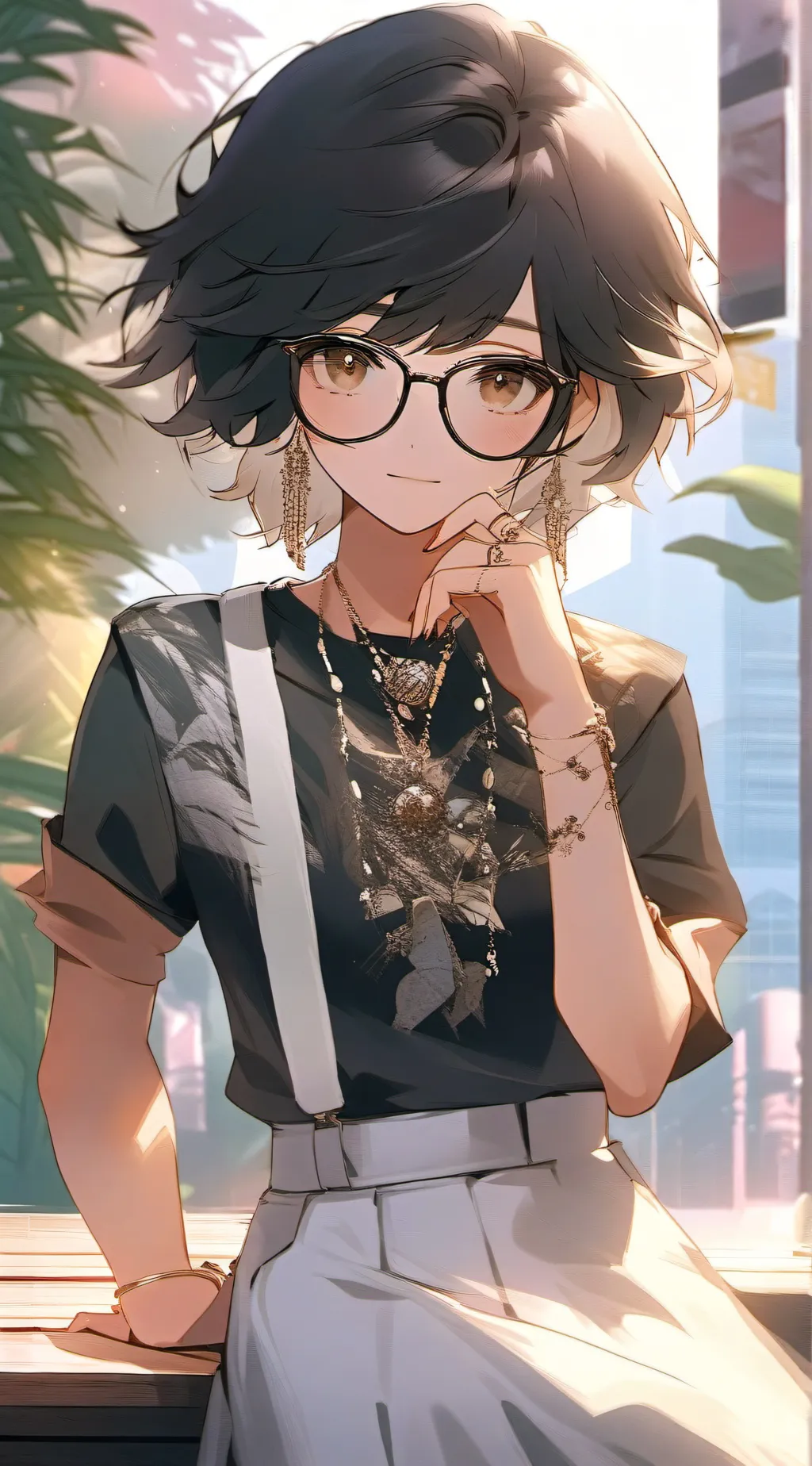 ai character: Crystal  background