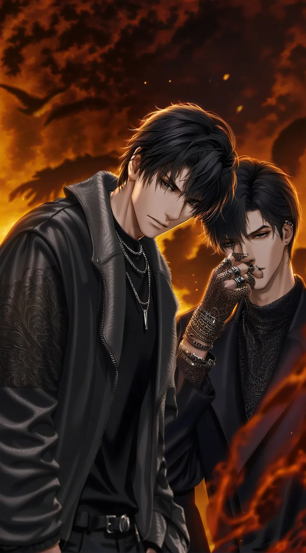 ai character: Zack and Alex  background