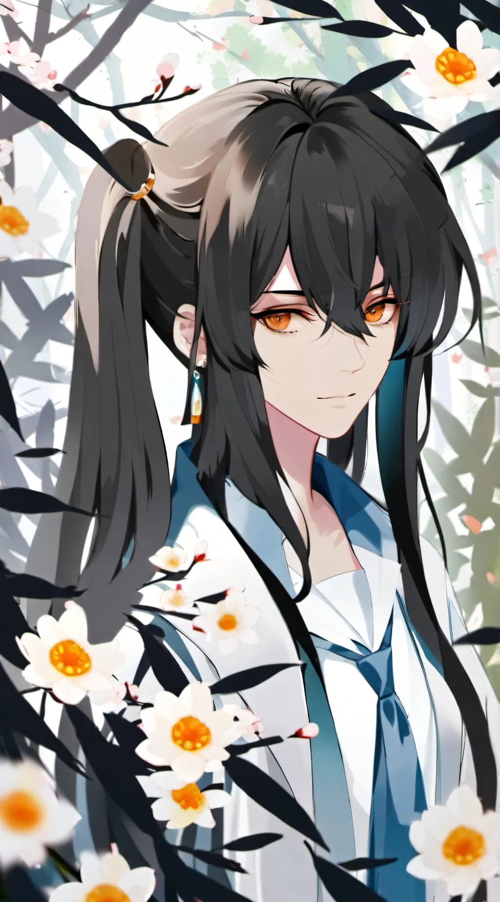 ai character: blue background