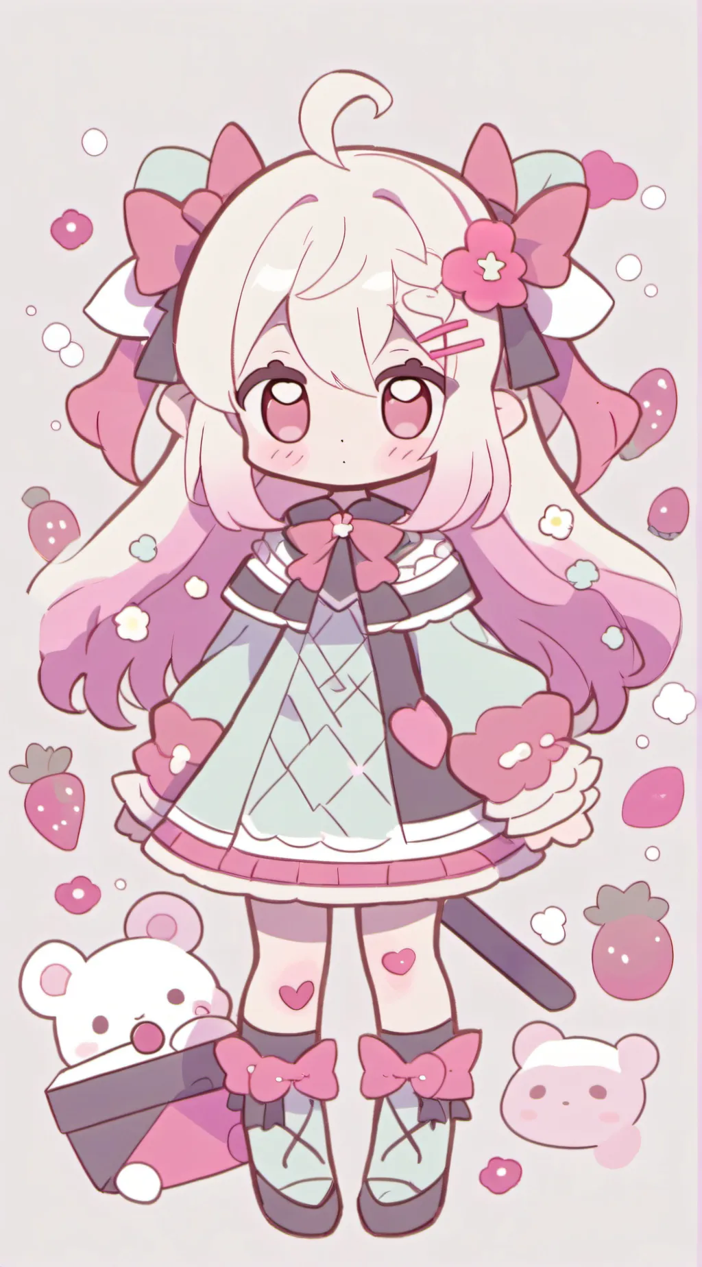 ai character: lily flower background