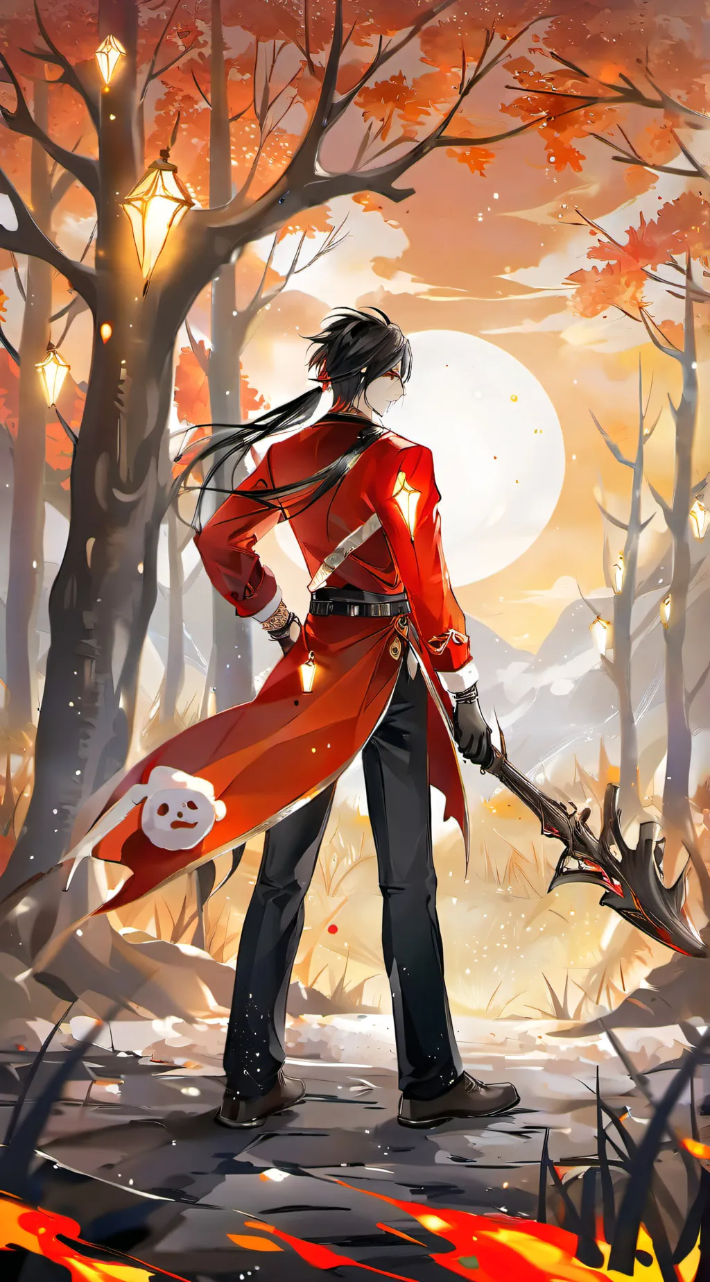 ai character: HH CHRISTMAS background