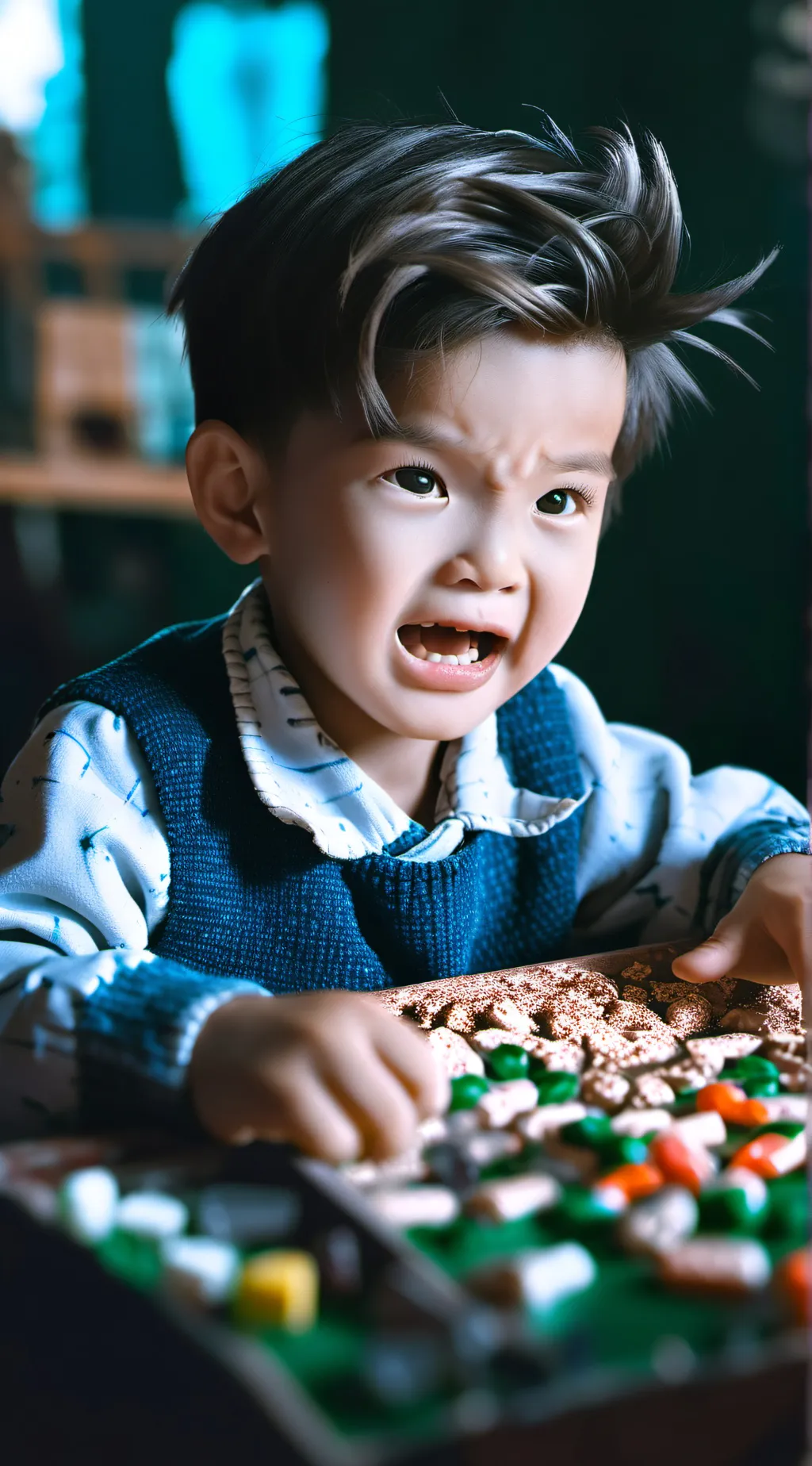 ai character: He is mad background