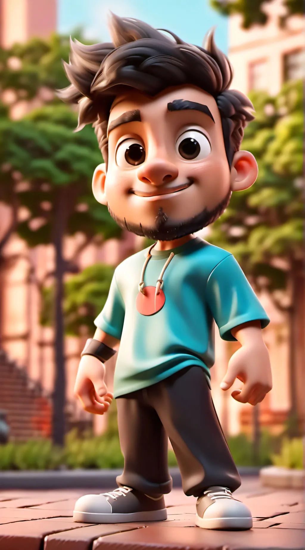 ai character: Mrbreast  background