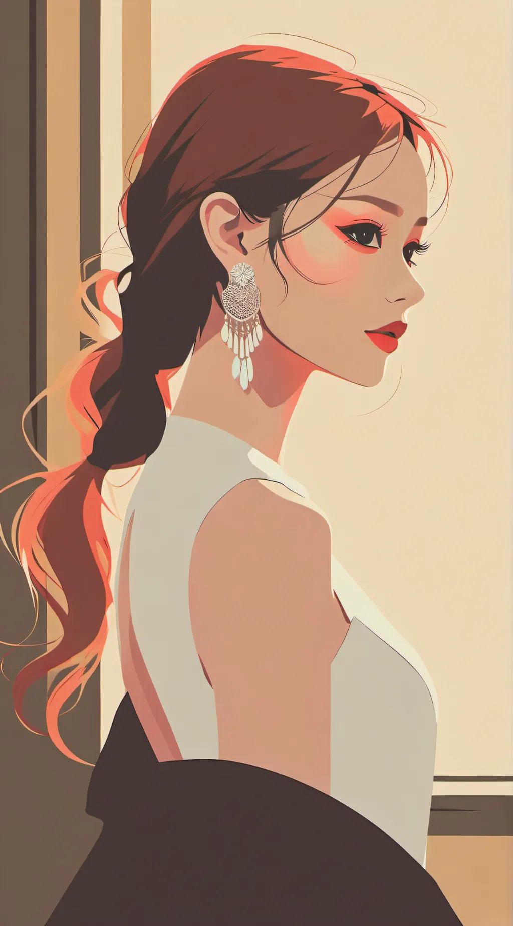 ai character: Leah + Ash background