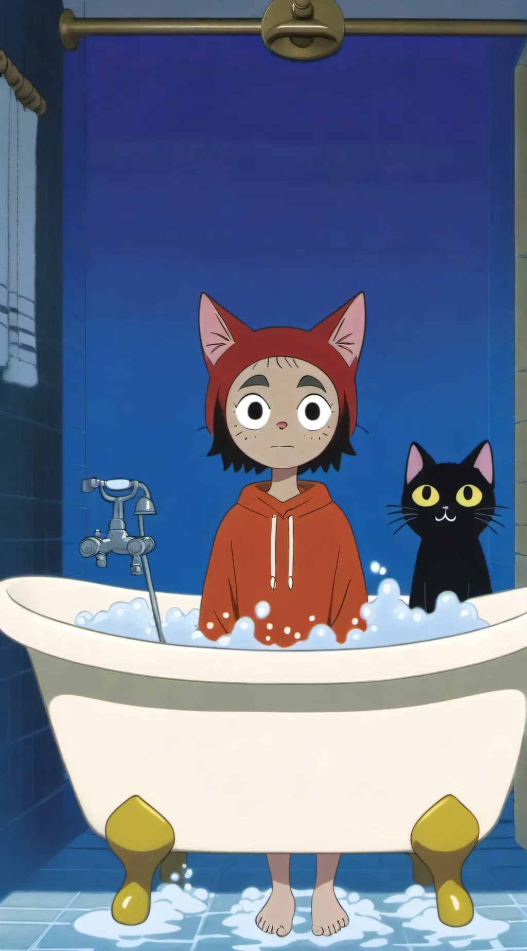 ai character: wenda x gray  background