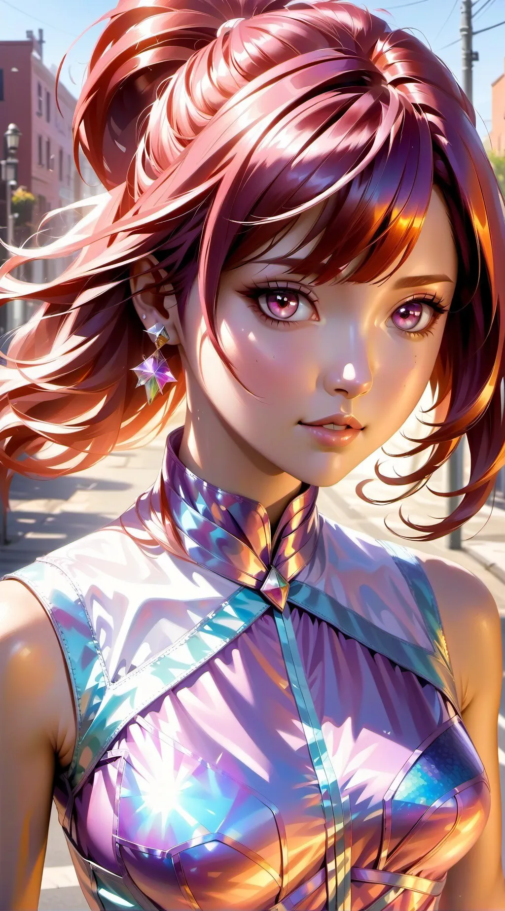 ai character: Luz Violeta background