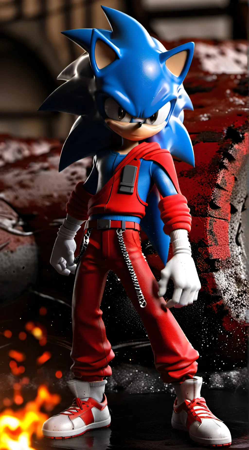 ai character: evil sonic background
