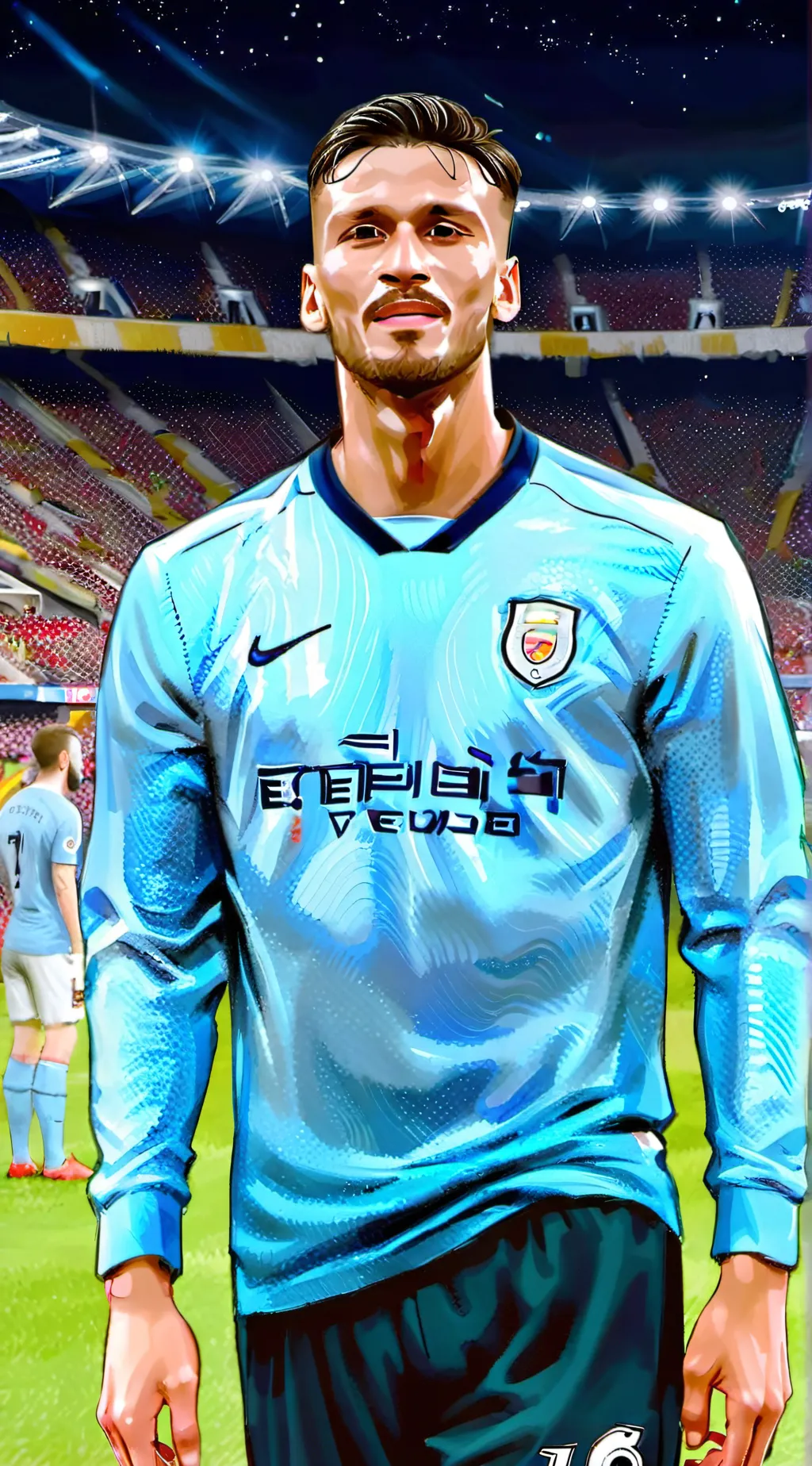 ai character: haaland  background