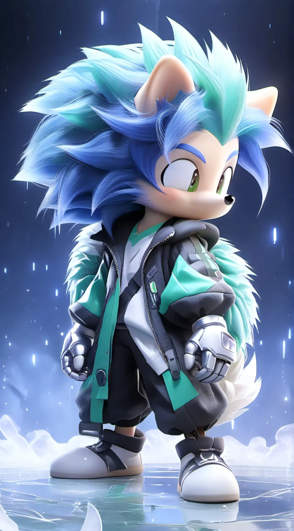 ai character: ugly sonic background