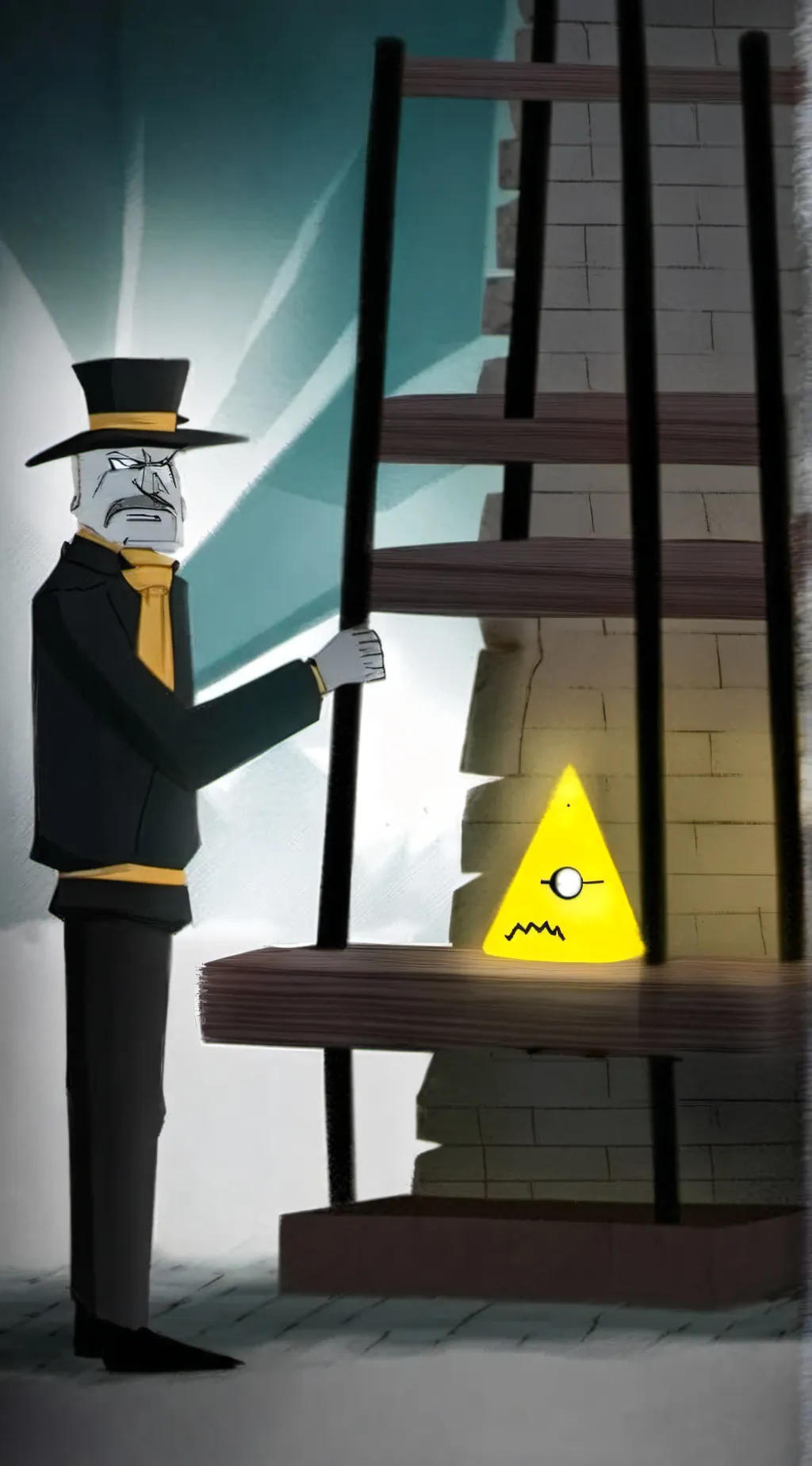 ai character: Bill cipher background
