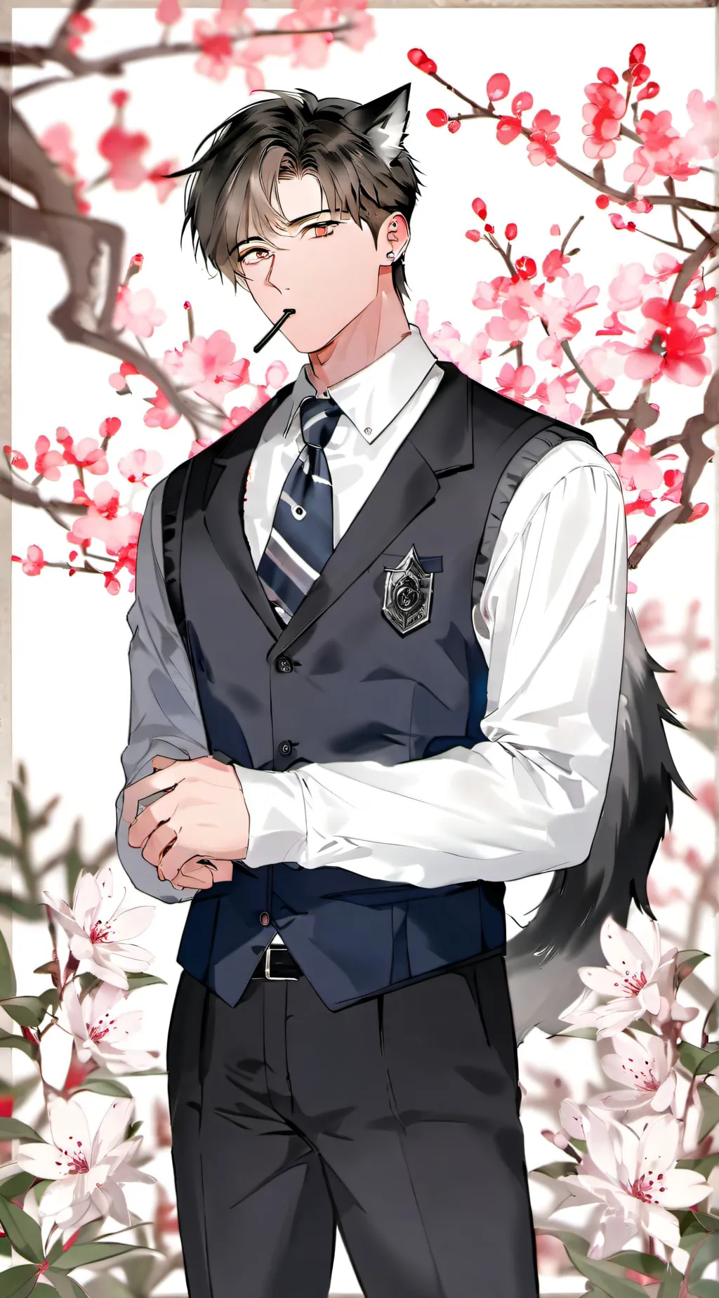 ai character: Lawrence(wolfboy) background