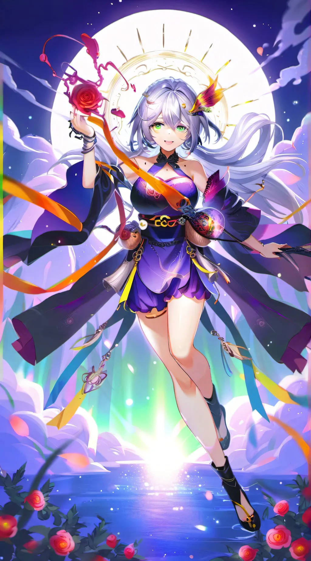 ai character: rose background