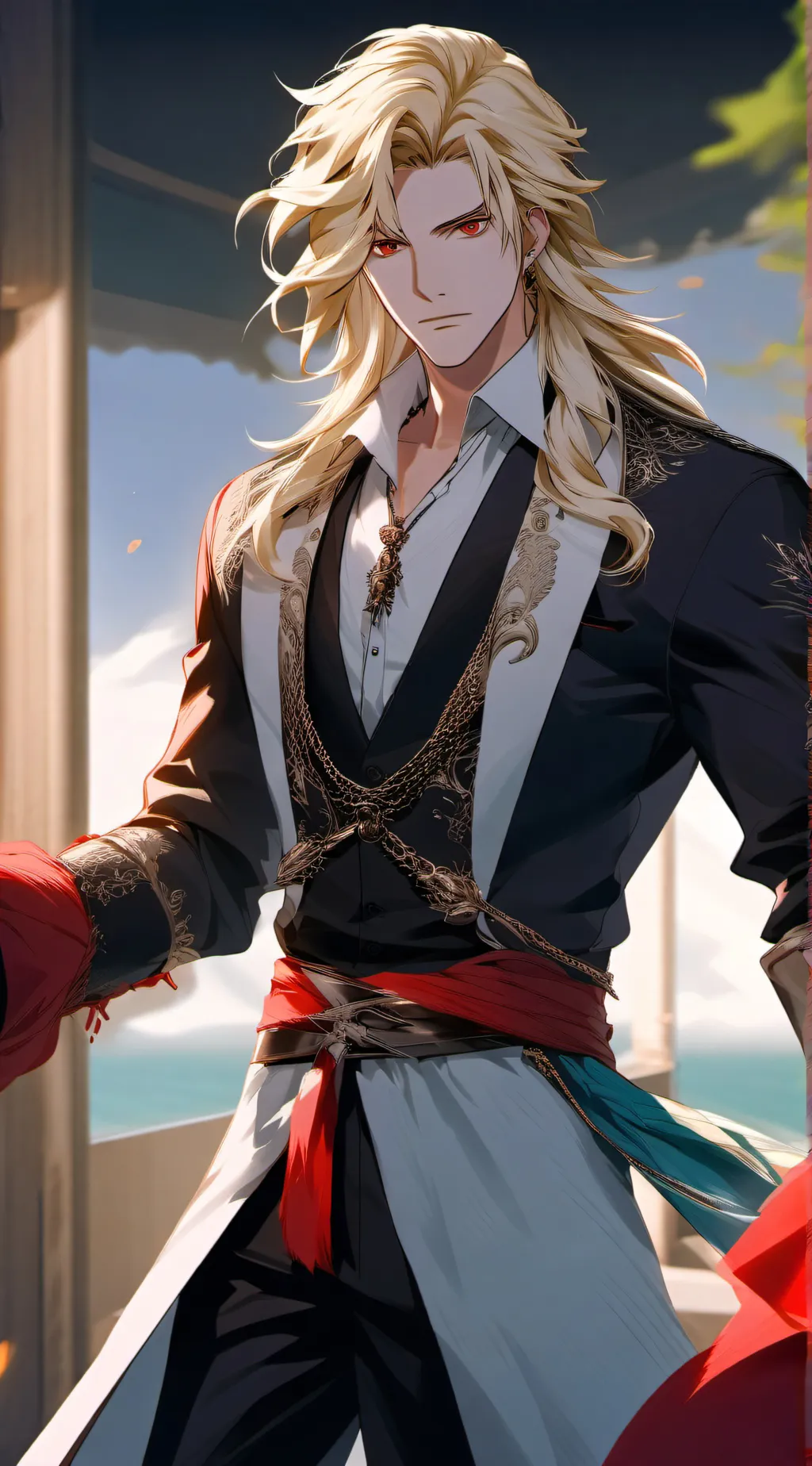 ai character: Natsuki teacher au background